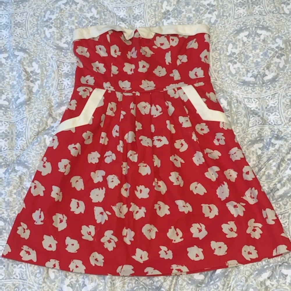 Floral print Red Flare Dress